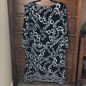 London Times Chain Link Stretch Dress